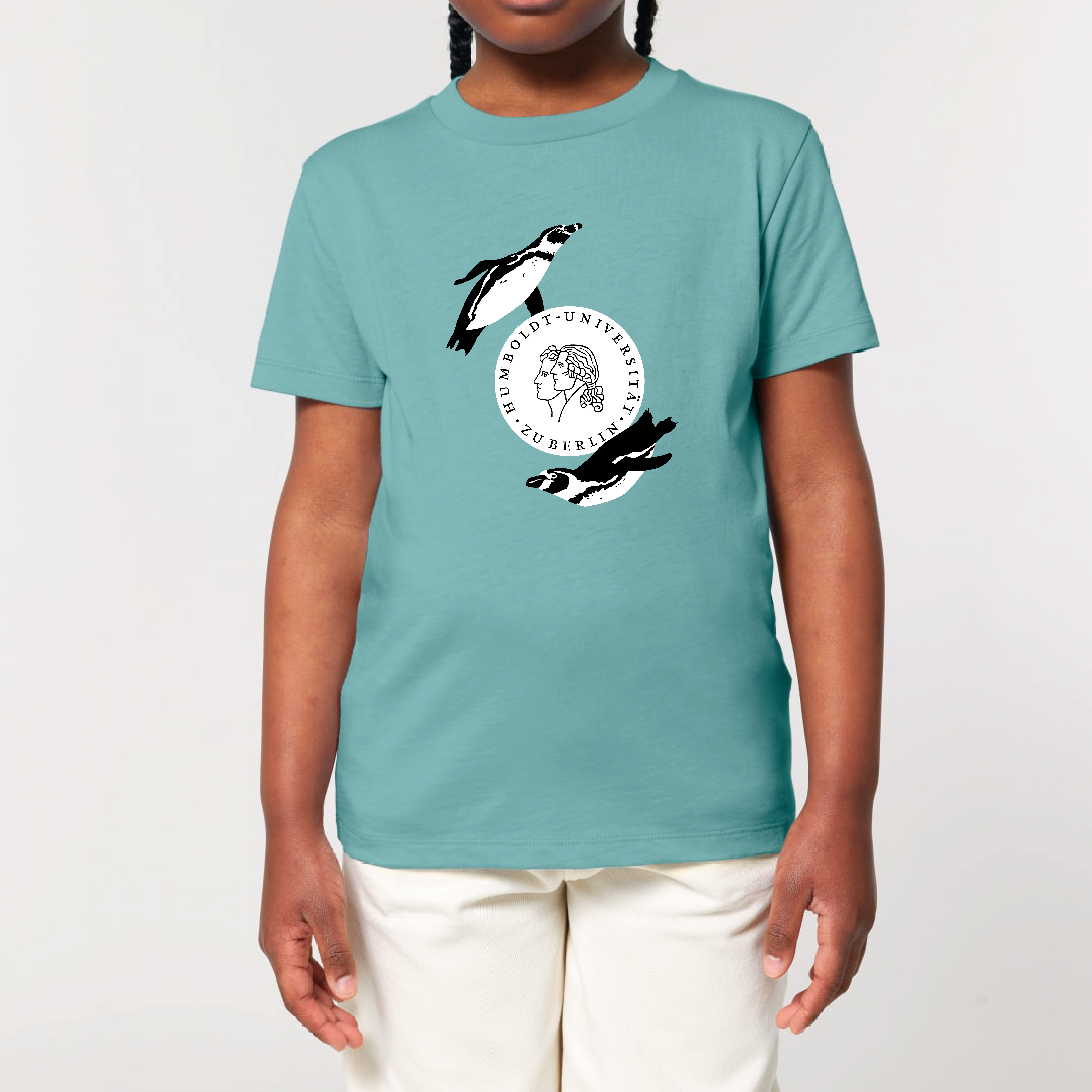 Kids T-Shirts Pinguine  Teal Monstera