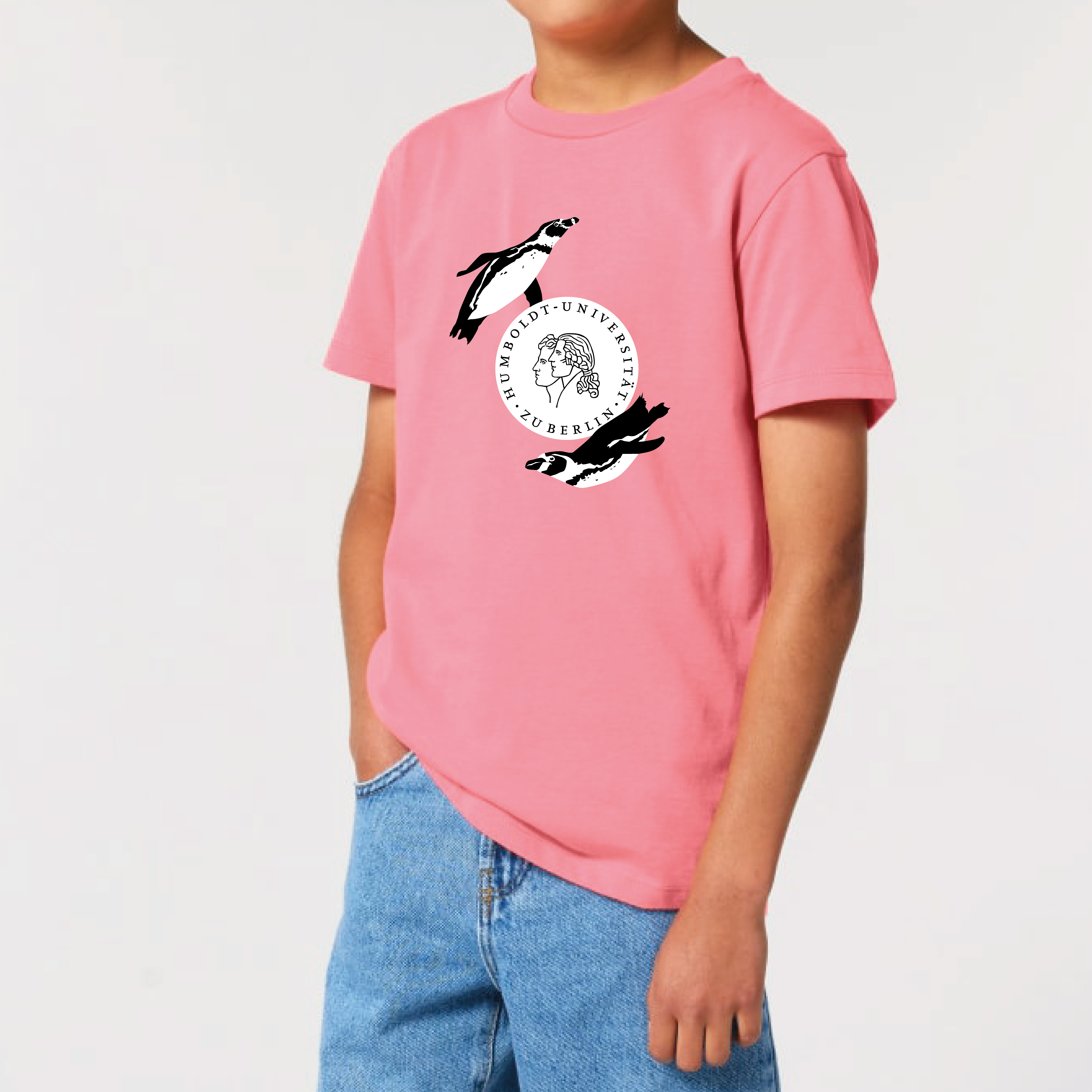Kids T-Shirts Pinguine Pink Joy